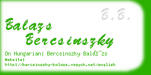 balazs bercsinszky business card